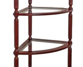 Cherry 5Tier Corner Etagere Shelf