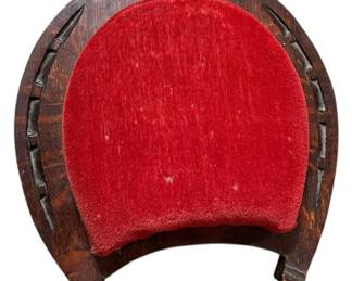 Antique Horseshoe Shaped Foot Rest Ottoman