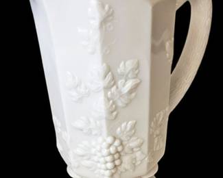 Westmoreland Milk Glass Footed Pitcher