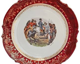 Antique Bataille dFere Decorative Plate
