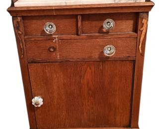 Antique Victorian MarbleTop Washstand