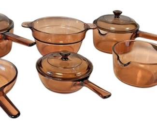 Corning Pyrex Visionware Amber Cookware