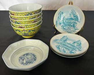 Chinese porcelain bowls and dishes