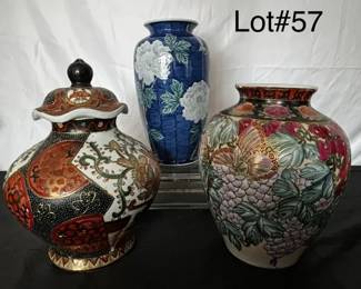 Set of three decorative vases