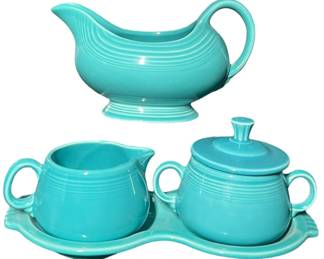 Vintage Fiesta Turquoise Serving Set