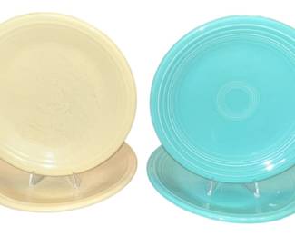 Vintage Fiesta Green Yellow Plates