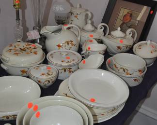 Numerous Pieces Jewel Tea Dishes