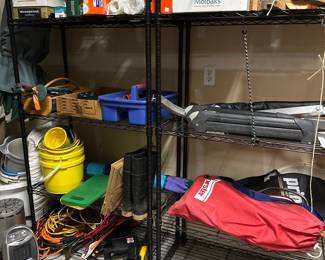 Storage shelves & camping gear