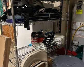 Biking, skiing equipment, folding chairs