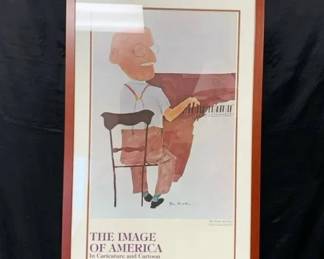 FR140The Image Of America Framed Poster Easel