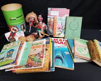 CT357Vintage Childrens Books And Toys