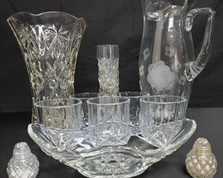 FR127Vintage Cut Glassware And More