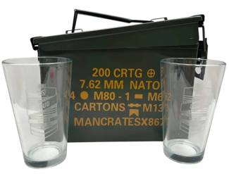 Faux Ammo Box With Glasses