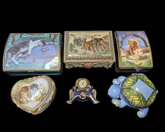 Imperia Limoges Mini Clock, Trinket Boxes, Music Boxes More