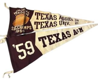 1950s Texas AM Felt Pennants