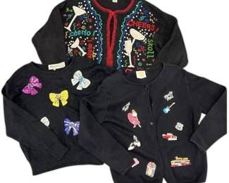 Embroidered Sequined Vintage Sweaters