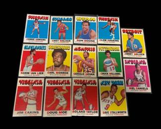 Fourteen Topps NBAABA 1972 Basketball Cards