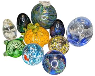 Colorful Art Glass Paperweights