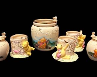 Lenox Winnie The Pooh Disney Votive Taper Candle Holders Fine Ivory China