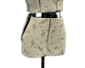 Antique Metal Wood Dress Form Mannequin