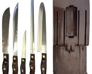 CUTCO 5Piece Knife Set w Wall Mount Holder