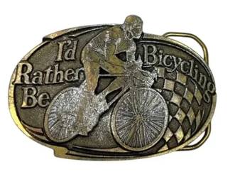1985 Bicycling Belt Buckle Made In USA
