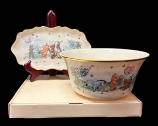Lenox Winnie The Pooh Disney Birthday Bowl Plate Fine Ivory China