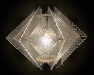 001 MCM Paul Secon Style Lucite String Swag Lamp
