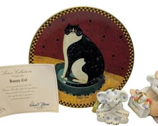 Lenox Happy Cat Warren Kimble Plate Lenox Figurines
