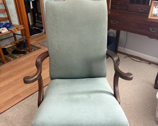 Living room chair with spiral arms and legs