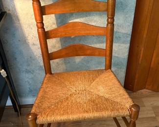 Hall chair with woven seat