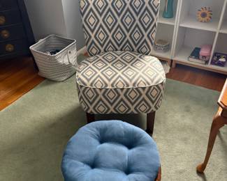 Various chairs and (two) rattan footstools available 