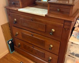 Antique dresser with marble top