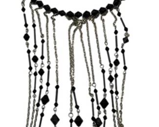 Vintage Black Waterfall Choker