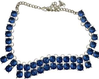 Blue Glass Choker 16