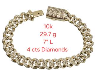 cuban link diamond bracelet