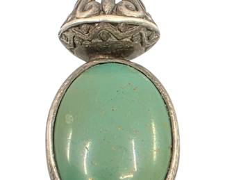 native american turquoise silver pendant