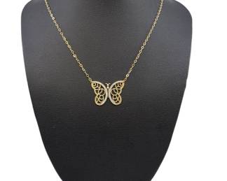 butterfly gold necklace