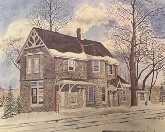 Set of Three Thomas E. Kennedy Art Reprints Pocopson, Strasburg Rail Road, Franklin College