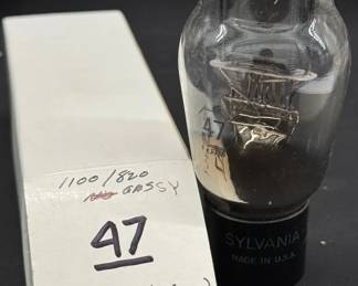 Vintage Audio Tube Lot 47 Sylvania, 6F6 RCA, 5U4 6 Tubes Untested