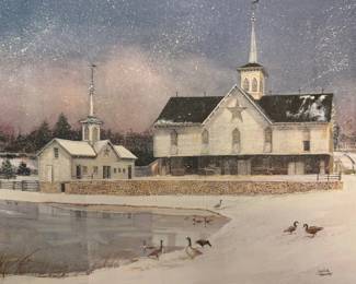 Set of Three Joanna Krasnansky Art Reprints Star Barn, Governors Row, The Hans Herr House