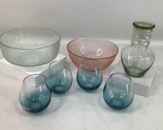 Art Deco Bedside Carafe, Glass Bowls & More