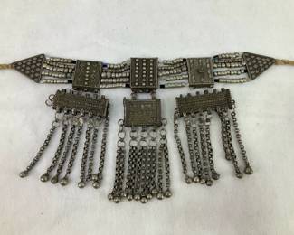 Antique Tribal Silver-Tone Choker