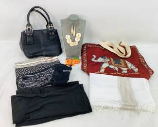 Purses, Bags, Scarves, and Jewelry