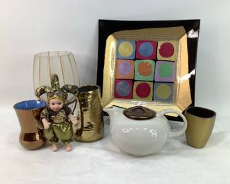 Abstract Glass Plate & Home Accents