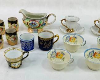 Hand-Painted Japanese Cups, Hutschenreuther 'Margarete' Teacups & More