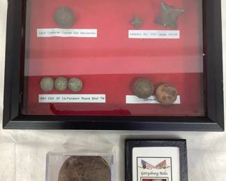 Cannon Balls With Display Case