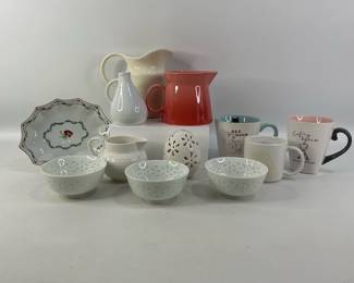 Pfaltzgraff Heritage Stoneware Pitcher, Martha Stewart Pitcher, Cat Mugs & More