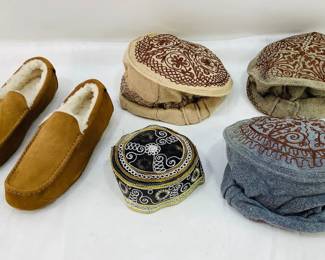Afghan Pakol Hat & Slippers