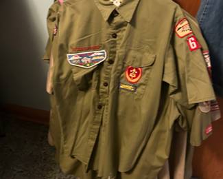 Lots of Boy Scout shirts